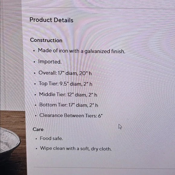 A galvanized pottery barn tiered stand - Picture 4 of 9